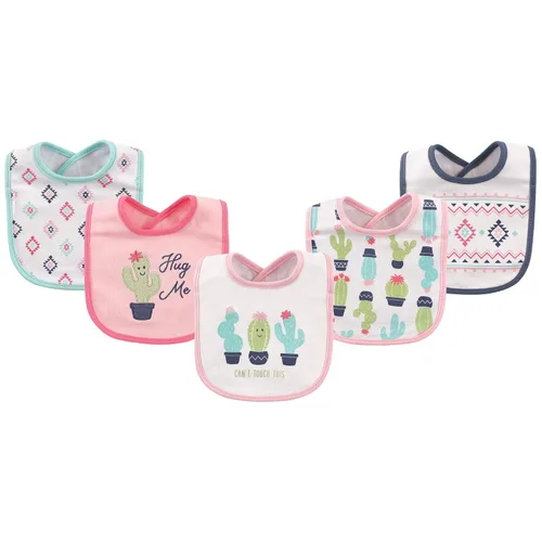 Vista 44 de Hudson Baby Baberos unisex de algodón para bebé, nube rosa, talla única (paquete de 2)