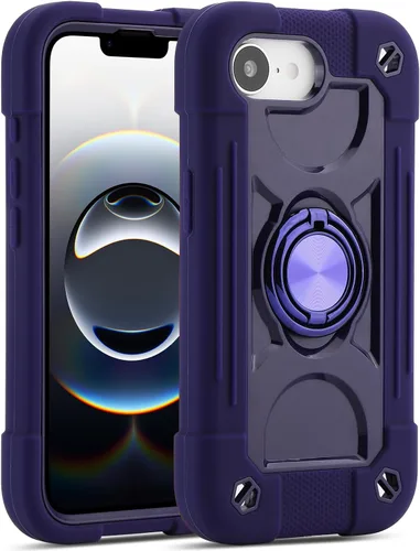 Vista 133 de MARKILL Funda compatible con iPhone 14 Pro de 6.1 pulgadas con soporte de anillo integrado, protección contra caídas de grado militar, carcasa Palta