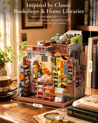 Vista 4 de Rolife Kit de librería en miniatura para adultos (nivel maestro)