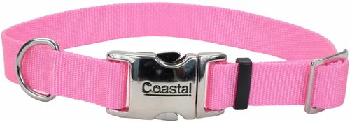 Vista 15 de Coastal Collar de perro ajustable para mascotas con hebilla de metal, cómodo collar de perro resistente a la decoloración con cierre a presión Negro