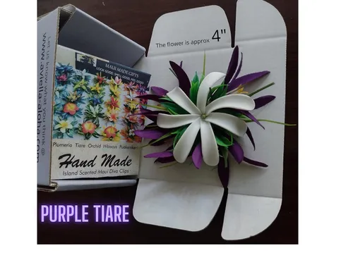 Vista 5 de Urban-n-Island - Tiare Luau hecho a mano, accesorios de flores hawaianas para el cabello, peine tropical para novias, playa, boda, diadema de flores