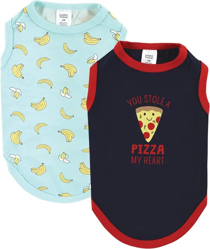 Vista 21 de Luvable Friends Camisetas de algodón para perros y gatos, 2 unidades, camuflaje plátano, talla XS