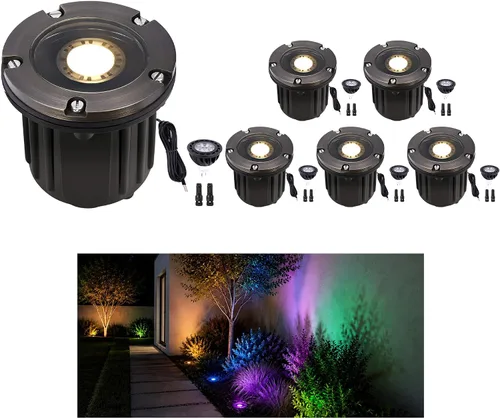 Vista 12 de Gardenreet - Luces de pozo de latón, 12 V de bajo voltaje con cable 2700 K