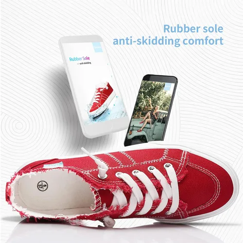 Vista 6 de Obtaom Play Tenis de lona para mujer, sin cordones, a la moda, blanco desgastado y estampado de leopardo