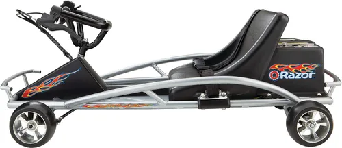 Vista 9 de Ground Force One Go Kart eléctrico Go Kart de marco abierto para mayores de 8 años Motor impulsado por cadena de alto par con asiento de cubo