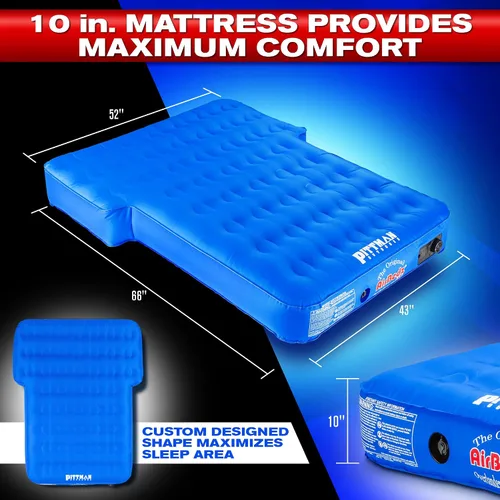 Vista 3 de Pittman Outdoors AirBedz PPI-XUV - Colchón de asiento trasero para SUV y vehículos crossover (con bomba de aire de batería recargable integrada)