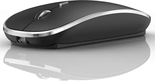 Vista 12 de Ratón Bluetooth recargable inalámbrico Bluetooth Mouse para iPad Pro iPad Air Mac MacBook Pro MacBook Air Laptop Chromebook Windows HP DELL (azul)