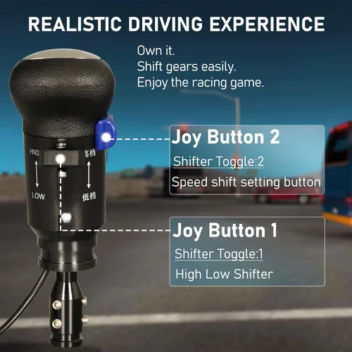 Vista 5 de USB Truck Simulator Shifter - Gearshifter Knob for ATS ETS2 PC Racing shifter For THRUSTMASTER TH8A and Logitech G29 G27 G25 G920 H Gearshift USB