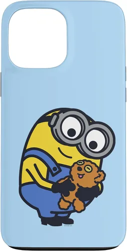 Vista 23 de iPhone 13 Despicable Me Minions Bob Holding Teddy Bear Case