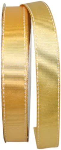 Vista 13 de Reliant Ribbon Linen Glimmer Harmony - Cinta con borde con alambre, 1-1/2 pulgadas x 50 yardas, marfil/dorado
