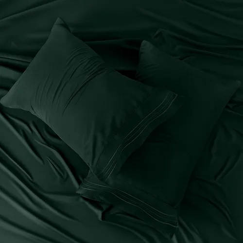 Vista 23 de LUX Décor - Juego de sábanas Twin de microfibra ultrasuave de 3 piezas con sábana encimera, sábana bajera de 16 pulgadas de profundidad y funda