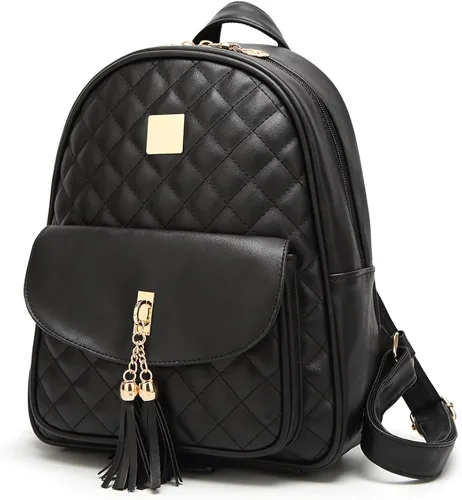 Vista 3 de I IHAYNER - Morral informal de cuero acolchado con diseño simple para mujer