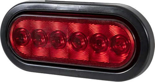 Vista 3 de Buyers Products - Kit de luz de parada/giro/cola ovalada roja de 6 pulgadas con 6 LED, incluye ojal y enchufe