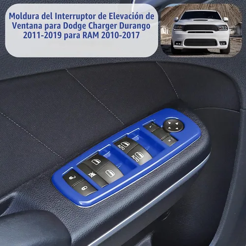 Vista 2 de Voodonala Interruptor de elevación de ventana, botón de control de elevalunas eléctrico, embellecedor para Dodge Charger Durango 2011-2025, para RAM