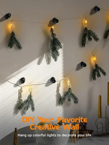 Vista 6 de Paquete de 6 clips magnéticos para cables, soporte ajustable suave para cable de teléfono celular con forma de zapato, clips de cadena de luces
