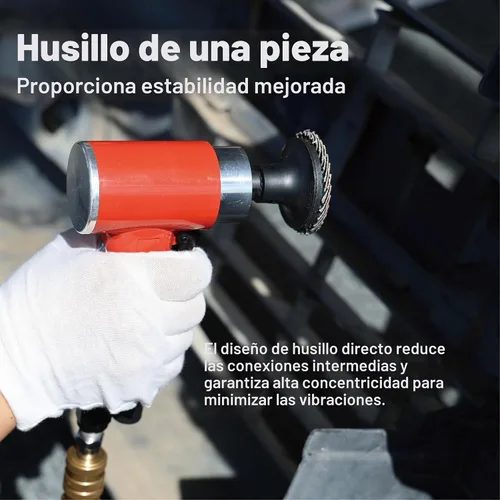 Vista 9 de Kit de pulidora neumática mini lijadora orbital, herramienta de preparación de superficie de ángulo recto de aire de 2 pulgadas con 41 discos