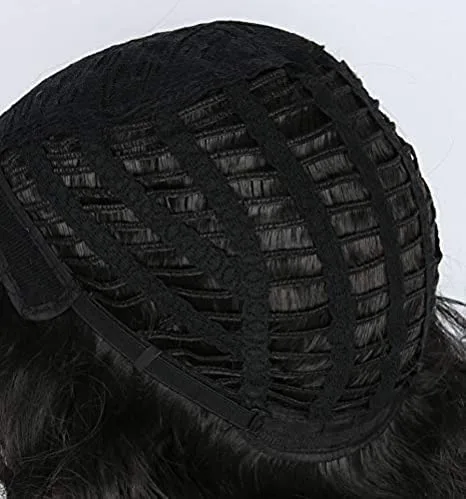 Vista 5 de Lucoacos Peluca rizada ondulada corta negra para hombre, peluca de disfraz de cosplay de Halloween