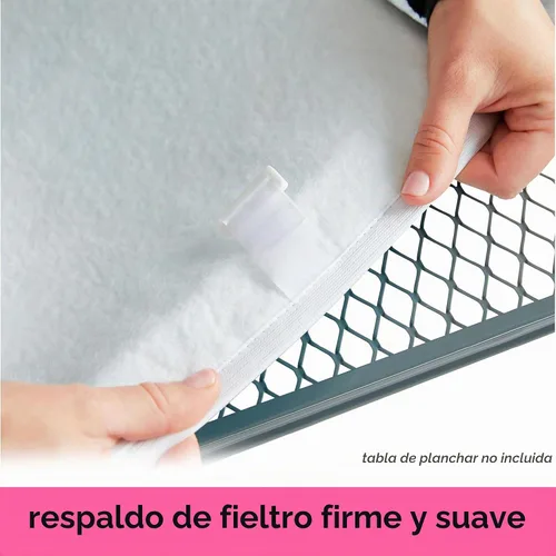 Vista 5 de oliso Funda y almohadilla para tabla de planchar - 100% algodón - Estándar Frambuesa