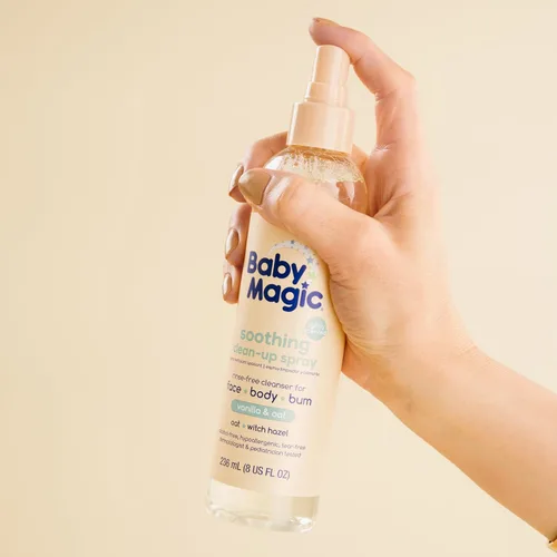 Vista 5 de Baby Magic Spray de limpieza relajante, vainilla y avena, hipoalergénico, 8 onzas