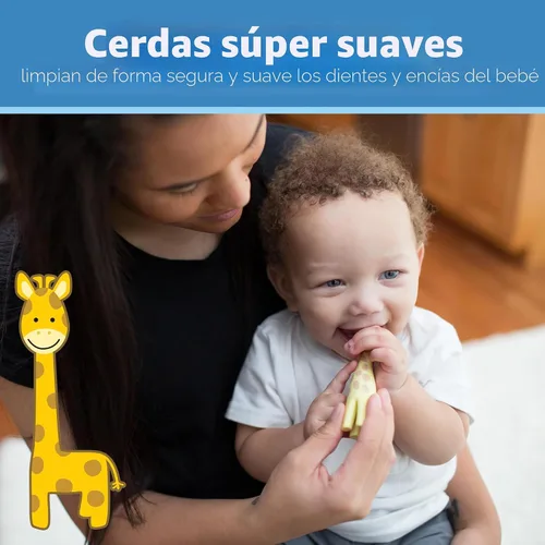 Vista 2 de Cepillo de dientes de Dr. Brown's para infantes y niños pequeños, jirafa