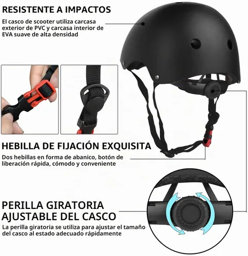Vista 5 de WayEee Juego de casco de bicicleta para niños, rodilleras, equipo de protección ajustable, 3-14 años