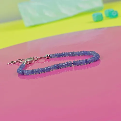 Vista 8 de Mystic Self Pulsera de tanzanita, hecha a mano con piedras preciosas azules naturales y cuentas de cristal curativo chakras mujeres hombres niñas