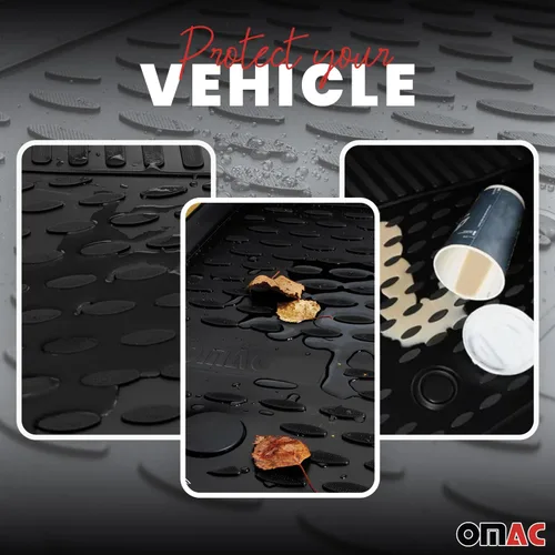 Vista 3 de OMAC Alfombrillas de piso para Mazda 5 2012-2015, alfombrillas de automóvil para todo tipo de clima, 3D, ajuste personalizado, tapete de goma