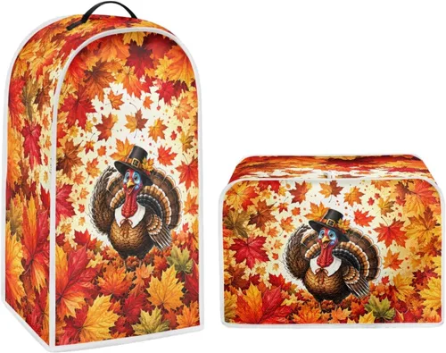 Vista 24 de Juego de fundas para tostadora y licuadora, árbol de gato negro, calabaza, casual, lavable, para cafetera, accesorios de cocina, Halloween, pequeño