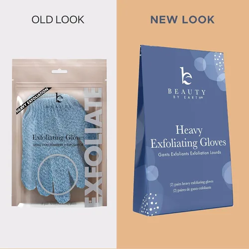 Vista 8 de Guantes exfoliantes (4 piezas, 2 pares) – Guantes de ducha pesados para exfoliación corporal, exfolia y elimina la piel muerta