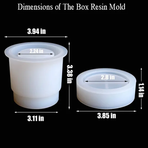 Vista 2 de MOUGIGI Moldes de resina - Moldes para botellas y cajas de joyería para decoración de resina de bricolaje