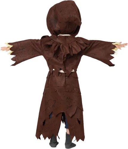 Vista 8 de Disfraz con máscara de Halloween para niños con cabeza de espantapájaros, calabaza