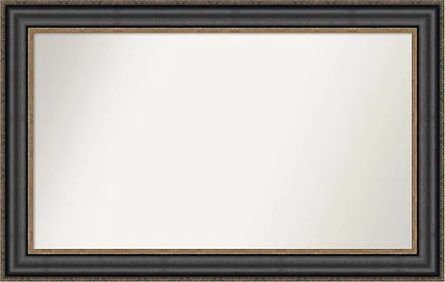 Vista 693 de Amanti Art Espejo personalizado, espejo de baño negro puente, espejo de pared o espejo de tocador de baño sobre el fregadero (26 x 26 pulgadas)