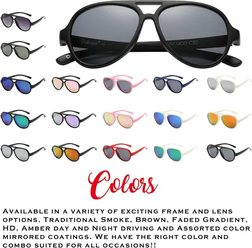 Vista 5 de PolarSpex Gafas de sol para niños, flexibles, polarizadas, sin BPA, para edades de 3 a 7 años