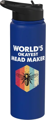 Vista 14 de Okayest Mead Maker Meadmaking Mead Homebrew Brewer Men's Stainless Steel Insulated Water Bottle