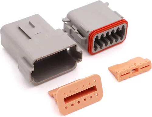 Vista 2 de Conector de la serie DT 12 pines (16 AWG-22 AWG) sellado macho y hembra Auto impermeable conector de cable eléctrico enchufe