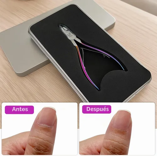 Vista 7 de IVON Cortadora de cutículas profesional – Acero inoxidable con acabado arcoíris, pinza de uñas de precisión para manicura y pedicura
