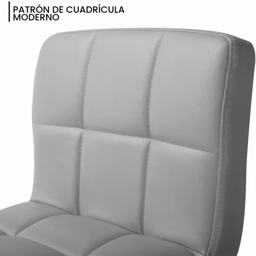 Vista 4 de MoNiBloom Taburetes de Bar Modernos de Cuero PU Ajustables Giratorios con Reposapiés y Respaldo, Taburetes de Bar de Mostrador de Cocina sin Brazos
