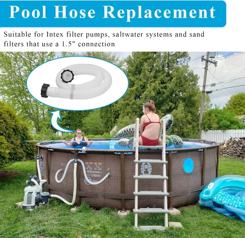 Vista 6 de Manguera de bomba de piscina de 1.5 pulgadas para bomba de filtro de arena Intex y sistema de agua salada, manguera de filtro de arena de piscina