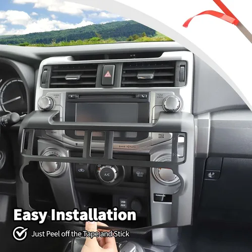 Vista 4 de Voodonala Para 4Runner ABS Control Central Navigation Dashboard Instrumento Fascia Panel Cubierta Trim para 2010-2019 Toyota 4Runner Accesorios