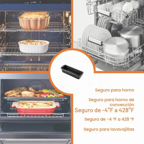 Vista 5 de CHEFMADE Molde para pan de pan, sartén antiadherente para pastel de carne, 3 x 10 pulgadas, juego de 2