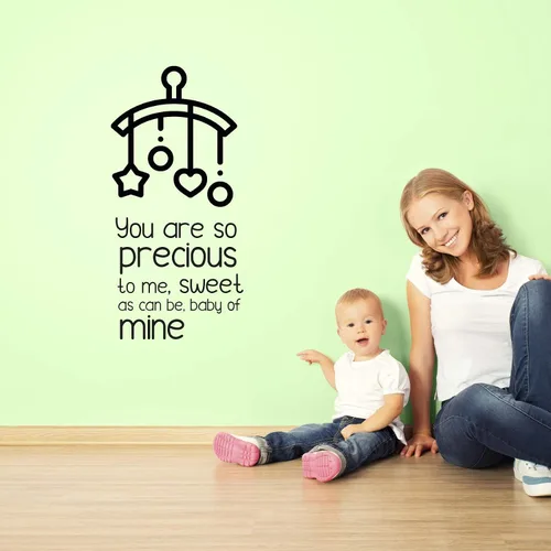 Vista 3 de Precious to Me Stars - Calcomanías de pared con cita para bebés recién nacidos, para habitación de niñas, niños, habitación del bebé, guardería