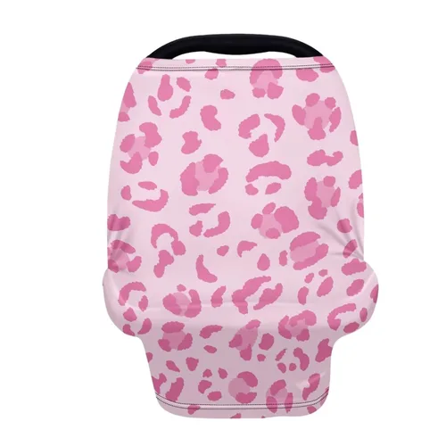 Vista 21 de Forchrinse Black and White Cow Print Nursing Cover Breastfeeding Scarf Soft Car Seat Cover for Babies Girls Infant Carseat Multi-Use Cover