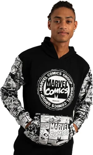 Vista 2 de Bioworld Conjunto de sudadera con capucha y pantalón deportivo de Marvel Comics para hombre, ropa activa, comodidad inspirada en superhéroes