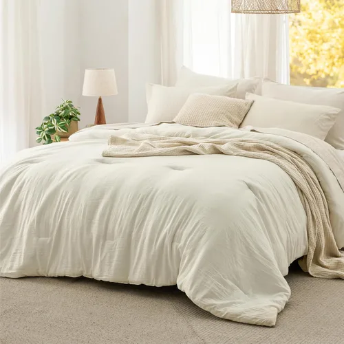 Vista 20 de Bedsure Juego edredón suave prelavado individual/individual XL, 365 días, cálido relleno alternativo GentleSoft™, 1 edredón ligero:68x88 pulgadas