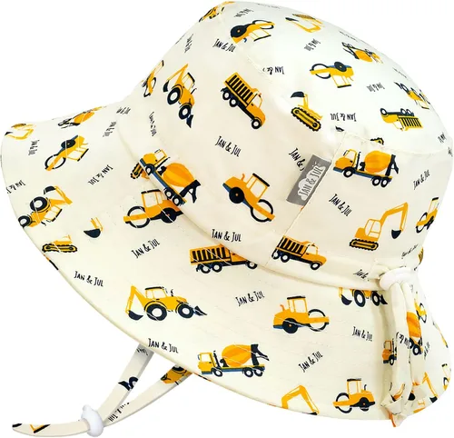 Vista 16 de JAN & JUL - Gorro de sol con capucha de algodón Grow-with-Me para bebés y niños Verde militar