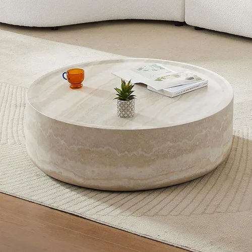 Vista 15 de WILLIAMSPACE Mesa auxiliar redonda de 15.74 pulgadas con patrón de Marte para sala de estar, moderna mesa auxiliar de fibra de vidrio circular tipo