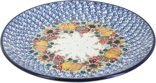 Vista 25 de Cerámica pulida de rosa azul – Plato de cena Athena marrón – 10.5 pulgadas de diámetro – Ideal para comidas diarias, comidas informales o como