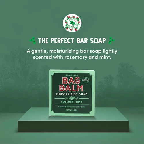 Vista 2 de Bag Balm Jabón hidratante en barra – Jabón suave para piel seca con lanolina – Bálsamo limpiador de manos y cuerpo – Jabón en barra de piel sensible