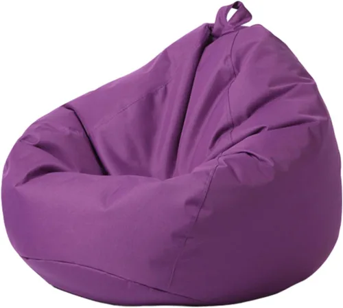 Vista 10 de Morbuy Puf para niños y adultos (sin relleno), funda suave y perezosa para sofá cama, lavable, almacenamiento de gran tamaño para interiores y Marrón