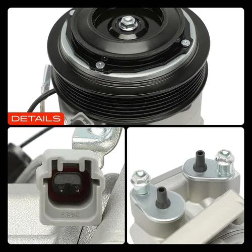 Vista 10 de A-Premium Compresor de aire acondicionado AC con embrague Compatible con Nissan Altima 2.5L 2007 2013-2018, Rogue 2.5L 2014-2020, estilo VCS-14EC